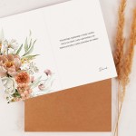 Personalizowana Elegancka Kartka Urodzinowa na tłoczonym papierze z motywem kwiatowym - Beige Roses